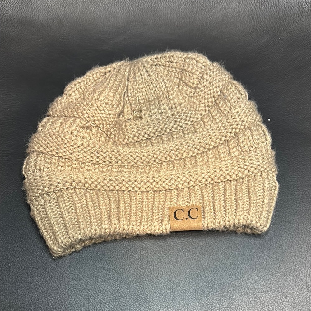 C.C Tan Knit Beanie
